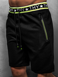 Spodenki dresowe męskie czarne OZONEE JS/KS2522Z