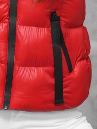 Стьобаний жіночий жилет червона OZONEE JS/5M3133/270