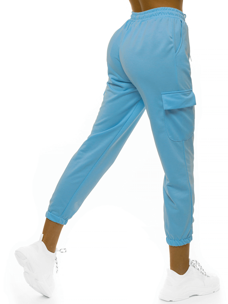 Spodnie dresowe damskie jasno-niebieskie OZONEE O/MB2001/21