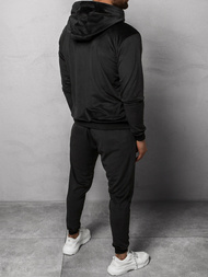 Komplet dresowy męski welurowy czarny OZONEE O/12128