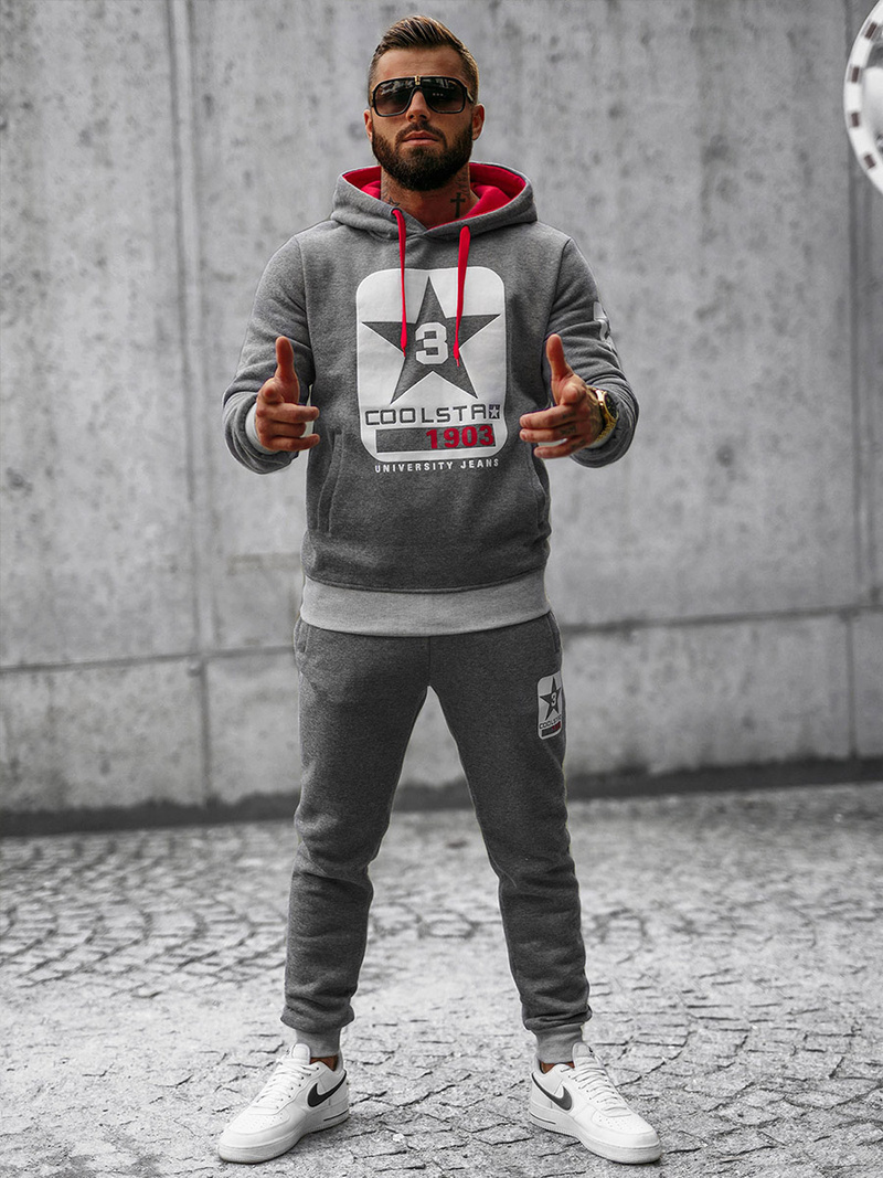 Komplet dresowy męski grafitowy OZONEE JS/8C59/5