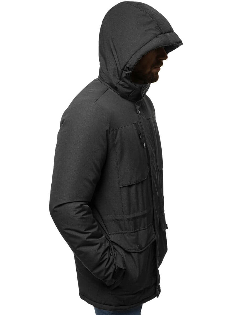 Kurtka zimowa męska grafitowa OZONEE O/9803