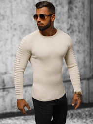 Sweter męski beżowy OZONEE L/2642Z