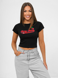 T-shirt damski czarny OZONEE JS/R62744