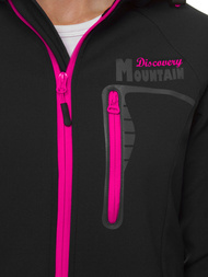 Kurtka softshell damska z kapturem czarna OZONEE JS/HH027/1