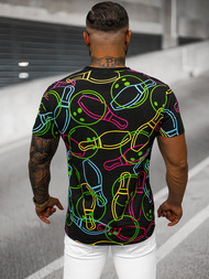 T-shirt męski czarny OZONEE O/T1272/3