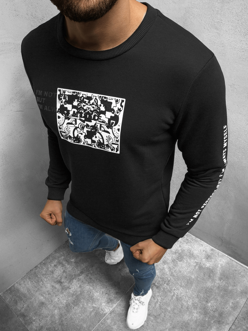 Bluza męska czarna OZONEE B/21402044