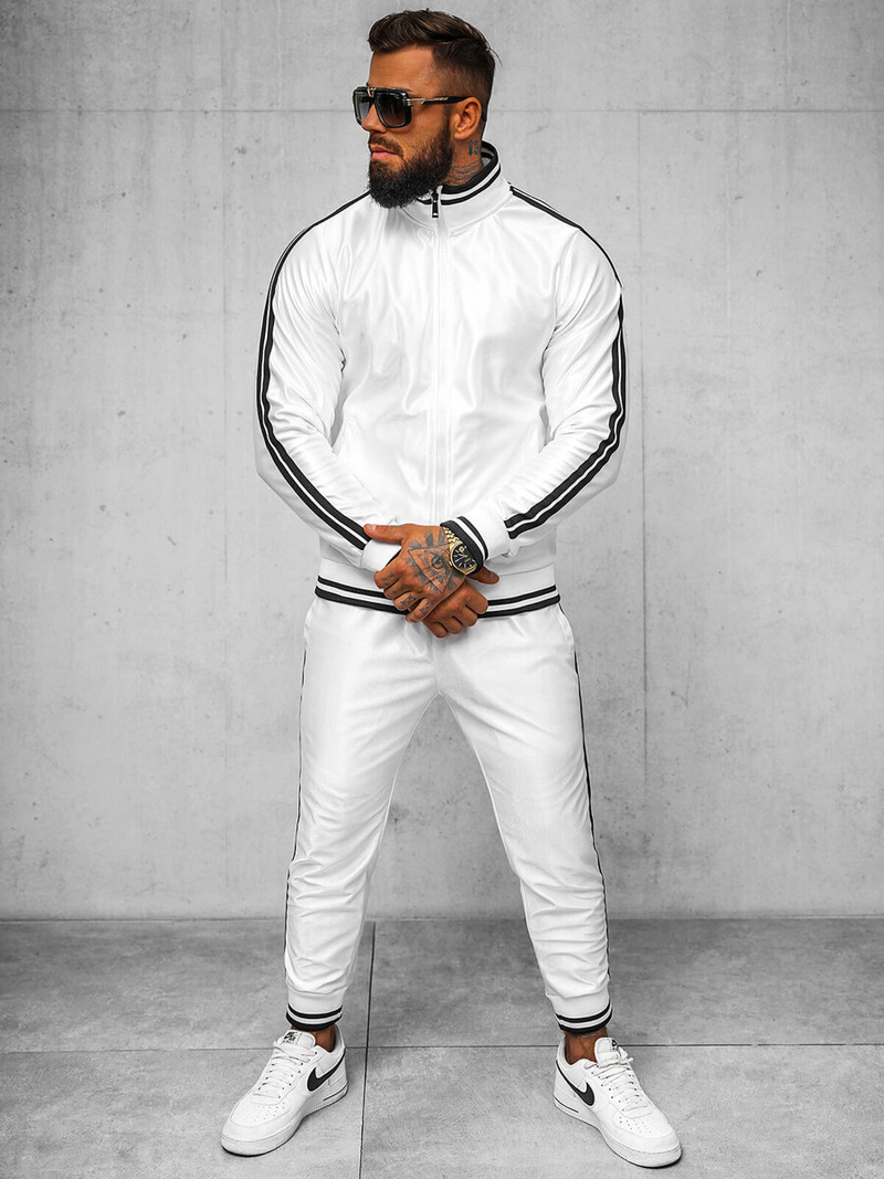 Komplet dresowy męski biały OZONEE O/3C103/1