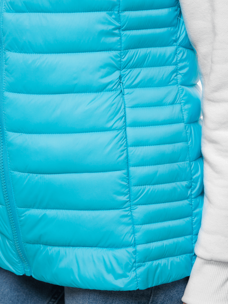 Kamizelka damska pikowana jasno-niebieska OZONEE JS/M23038/240