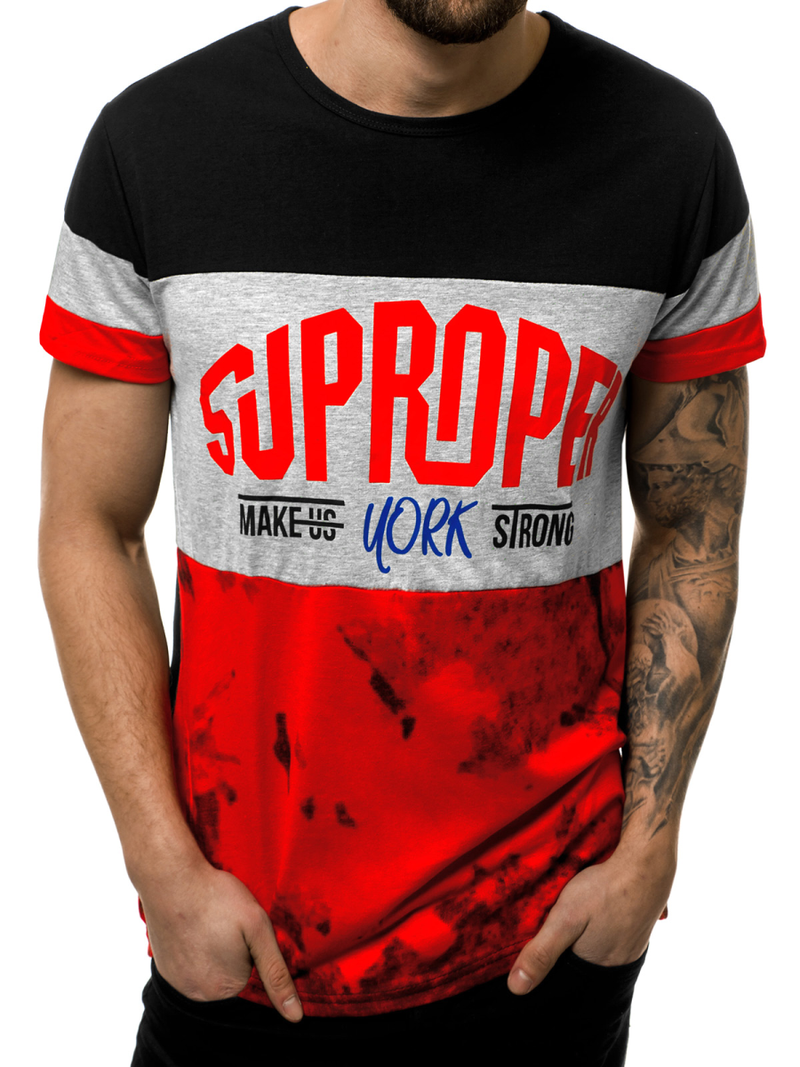 T-Shirt męski czarny OZONEE JS/KS1974