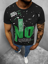 T-Shirt męski czarny OZONEE O/1300