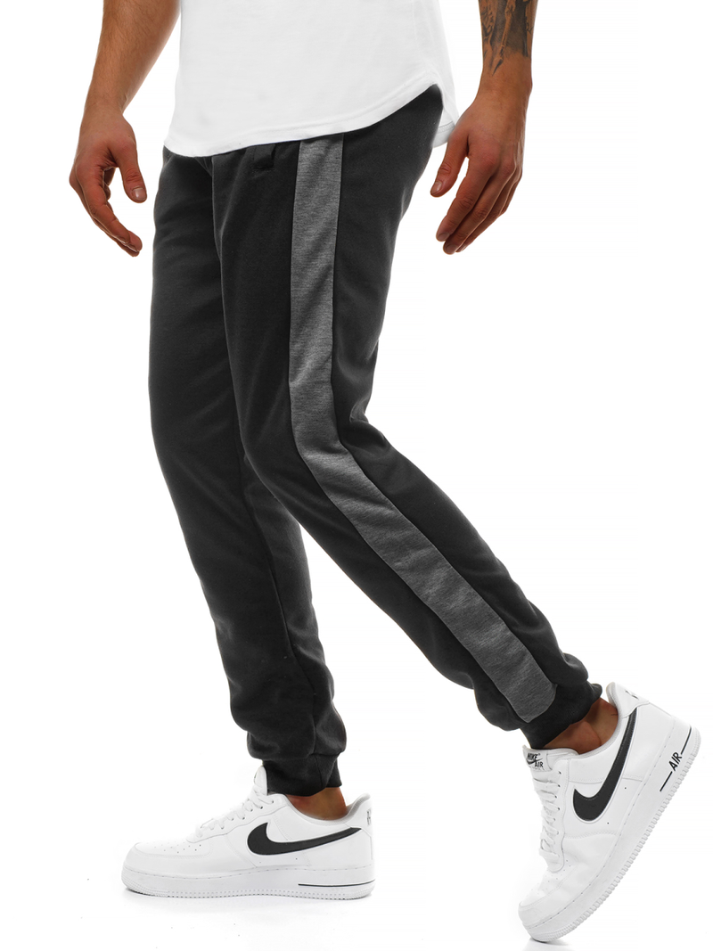 Штани спортивні чоловічі Чорно-Графiтовi OZONEE JS/JZ11003