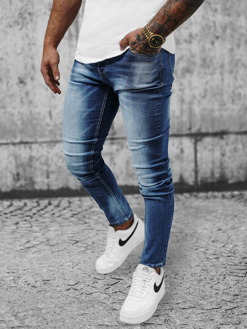 Spodnie jeansowe męskie niebieskie OZONEE NB/MP0021BZ