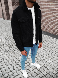 Kurtka męska jeans czarna OZONEE BN/7278