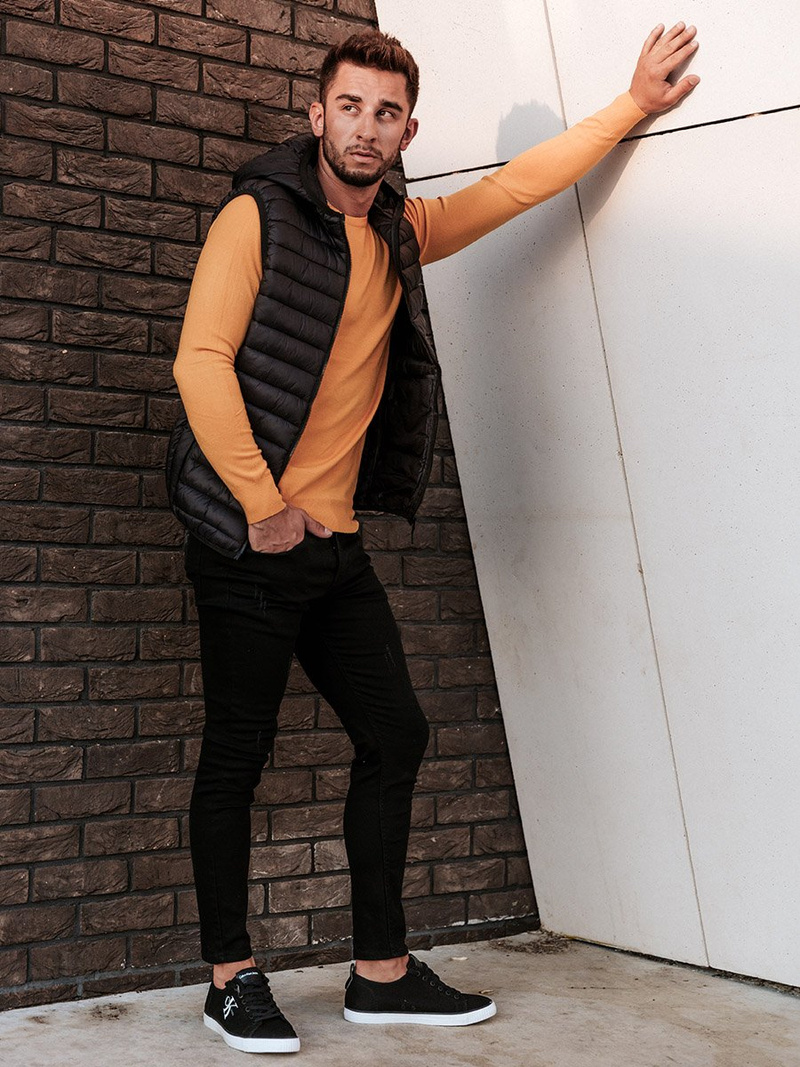 Безрукавка чоловіча Чорна OZONEE JS/HDL88002Z