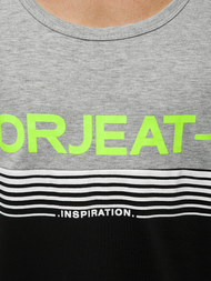 T-Shirt męski bez rękawów szary OZONEE JS/SS11062