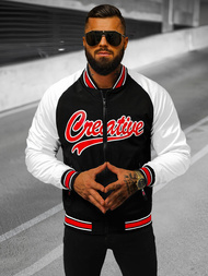 Kurtka męska bomberka czarna OZONEE JS/84M3011/392