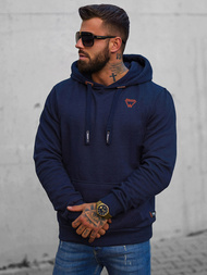 Bluza z kapturem męska granatowa OZONEE O/H1060