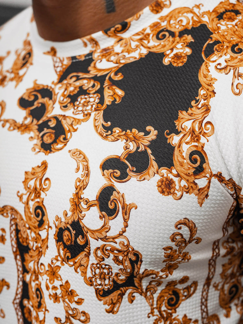 T-shirt męski biały OZONEE O/PT013