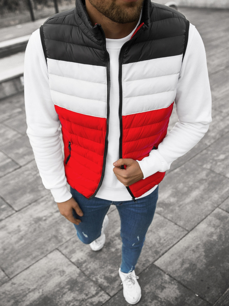 Безрукавка чоловіча Чорно-Червона OZONEE JS/M13076/270Z