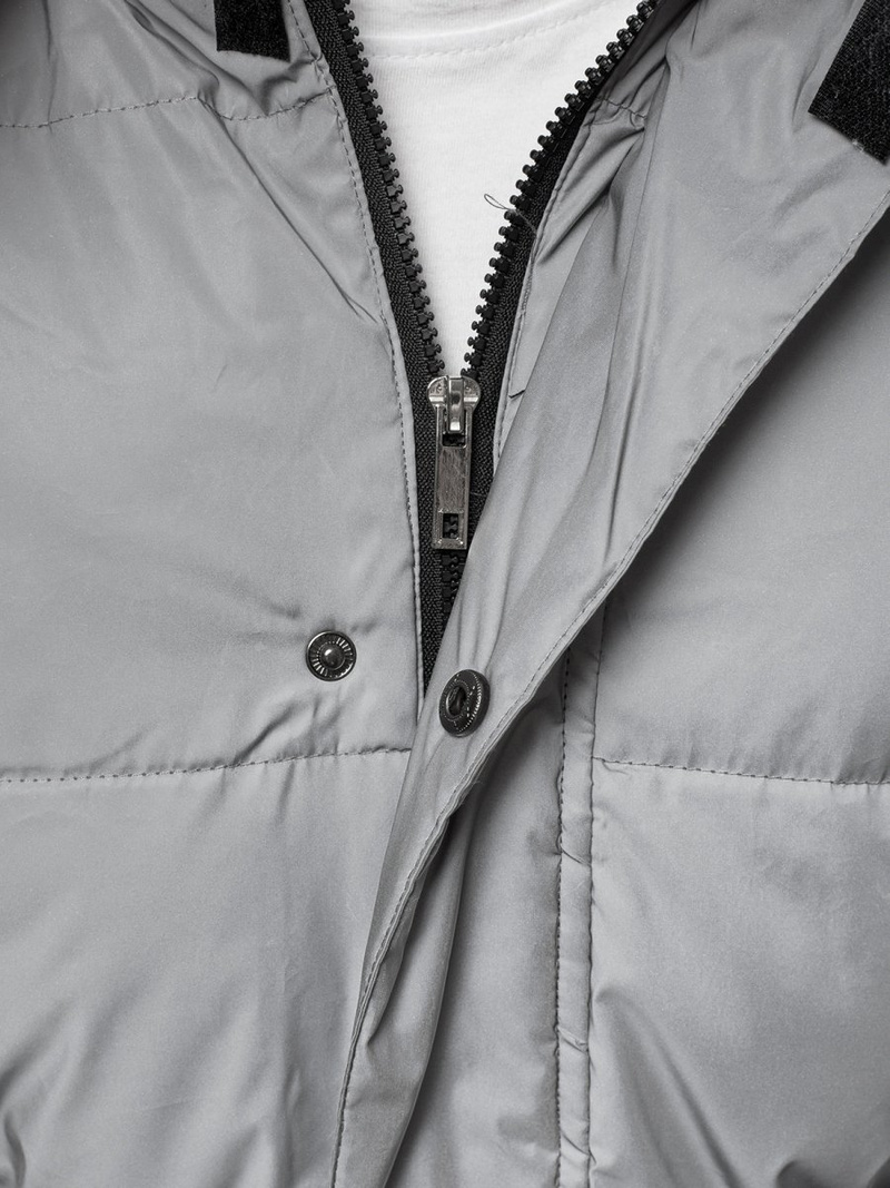 Kurtka męska zimowa srebrna OZONEE JB/JP1167