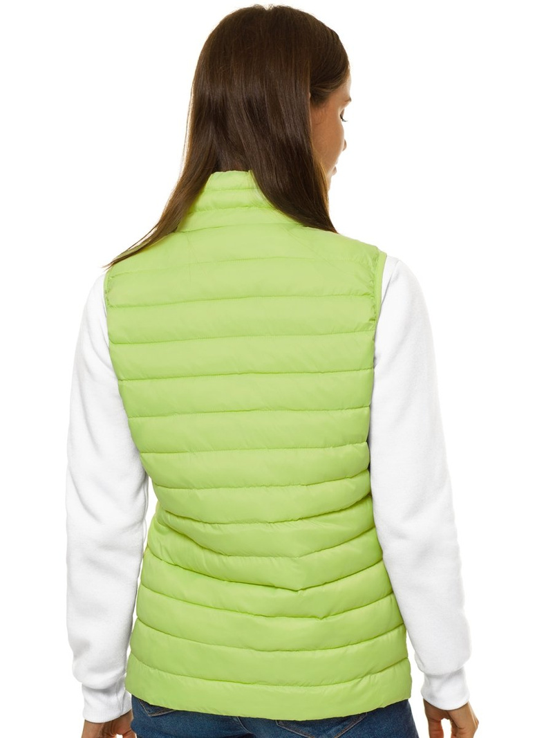 Kamizelka damska pikowana limonkowa OZONEE JS/M23038/156