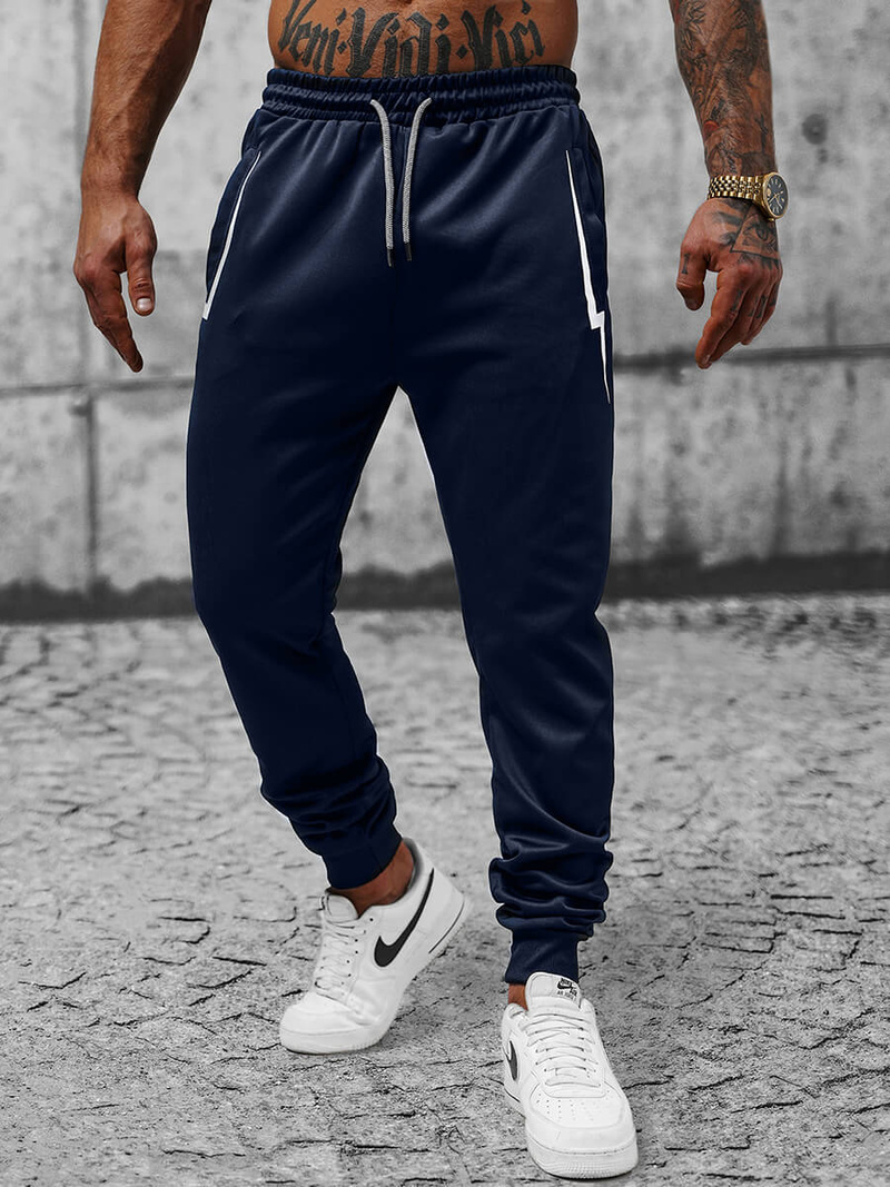 Spodnie dresowe męskie granatowe OZONEE JS/8K165