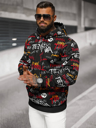 Bluza z kapturem męska czarna OZONEE JS/8B1225/3