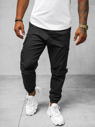 Spodnie męskie chino joggery czarne OZONEE O/G3014Z