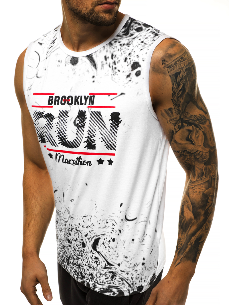 Майка чоловіча Бiлий OZONEE JS/KS2075