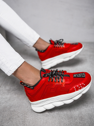Sneakersy damskie czerwone OZONEE G/2021