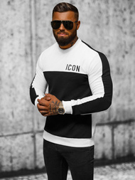 Bluza męska biało-czarna OZONEE O/P2032