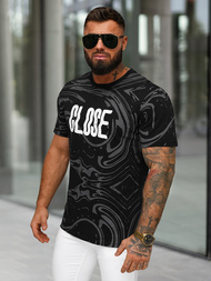 T-shirt męski czarny OZONEE O/MPO3470