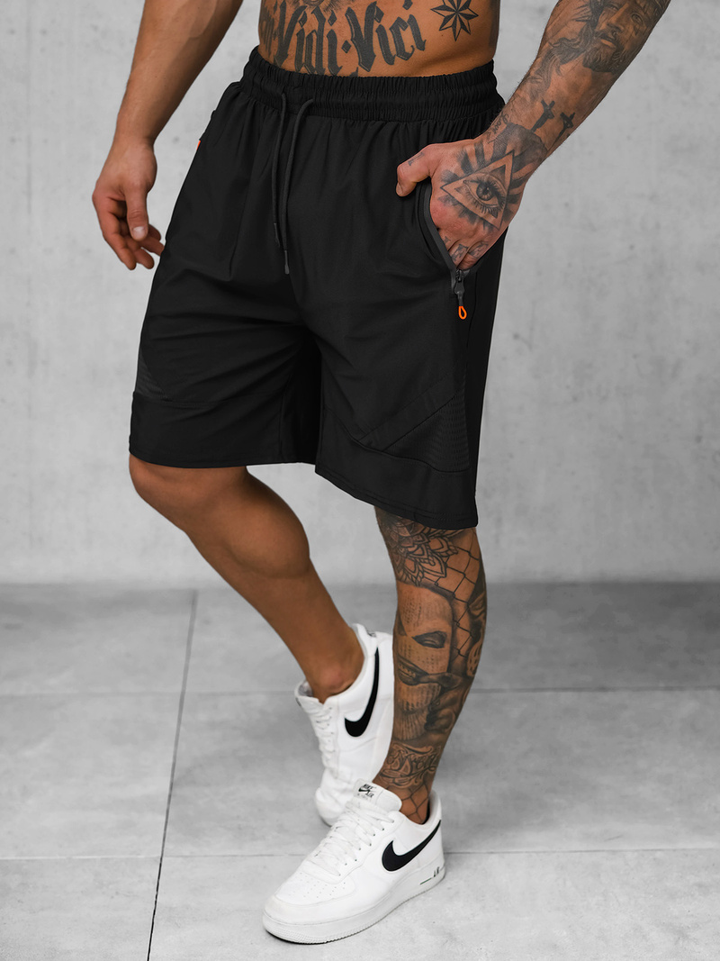 Spodenki sportowe męskie czarne OZONEE JS/12K1801/3