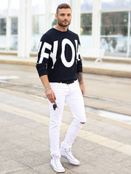 OZONEE B/8021 Штани чоловічі Бiлi