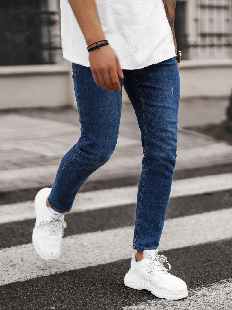 Spodnie jeansowe męskie ciemno-niebieskie OZONEE E/5192/01