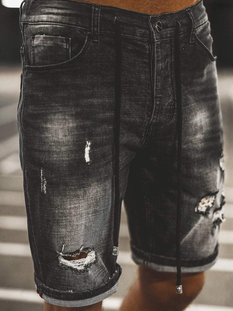 Чоловічі джинсові шорти Графітові OZONEE NB/MP0035BCZ