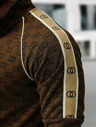 Спортивний костюм чоловічій Темно-Бежевi OZONEE O/FF5110AB