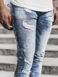Spodnie męskie jeans niebieskie OZONEE T/6602
