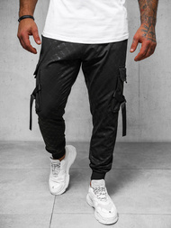 Spodnie dresowe męskie czarne OZONEE O/PS6021