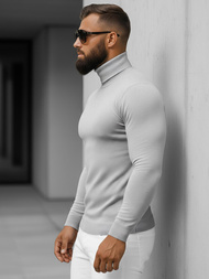 Sweter męski golf szary OZONEE NB/MMB600/2