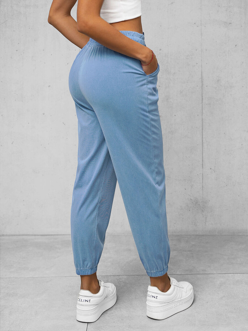 Spodnie damskie joggery jasno-niebieskie OZONEE O/HGM6608