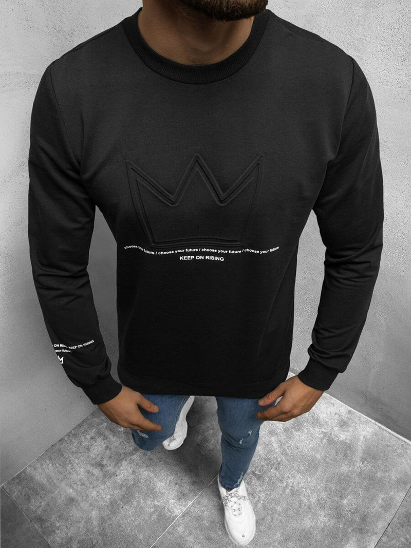 Bluza męska czarna OZONEE B/21402018