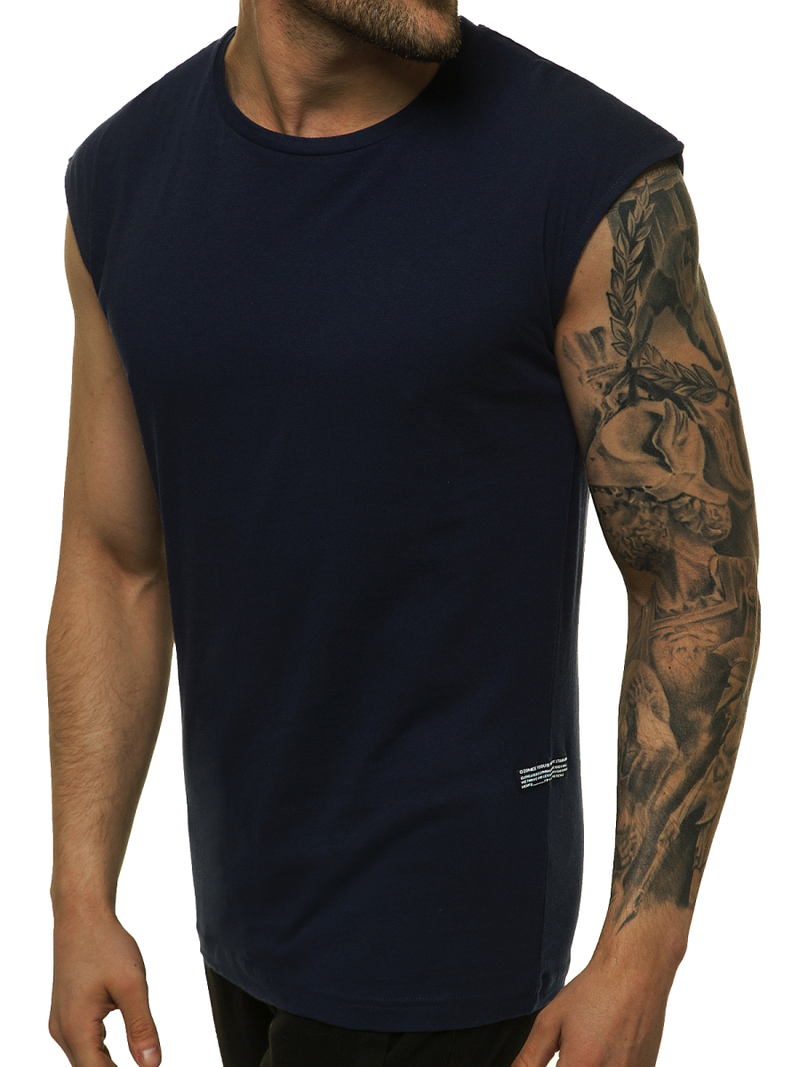 Koszulka bez rękawów męska granatowa OZONEE O/1265