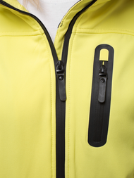 Kurtka softshell damska z kapturem żółta OZONEE N/4849