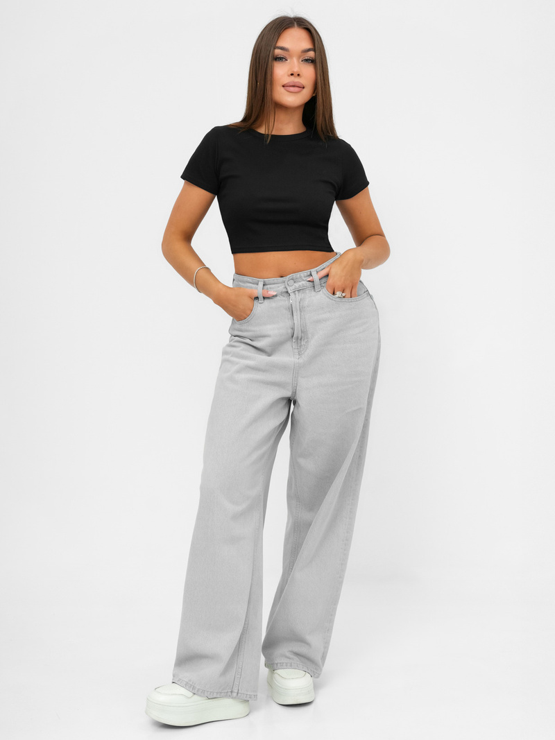 T-shirt damski czarny OZONEE JS/96T666/3