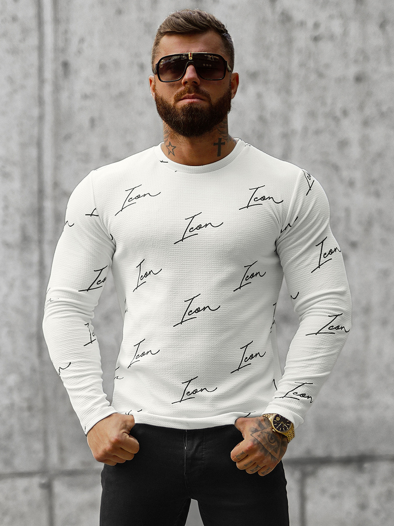 Bluza męska biała OZONEE O/D7401