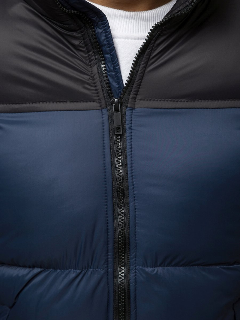 Kurtka zimowa męska pikowana granatowa OZONEE JB/JP1186/2