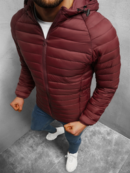 Kurtka przejściowa męska pikowana bordowa OZONEE JS/HM112/6