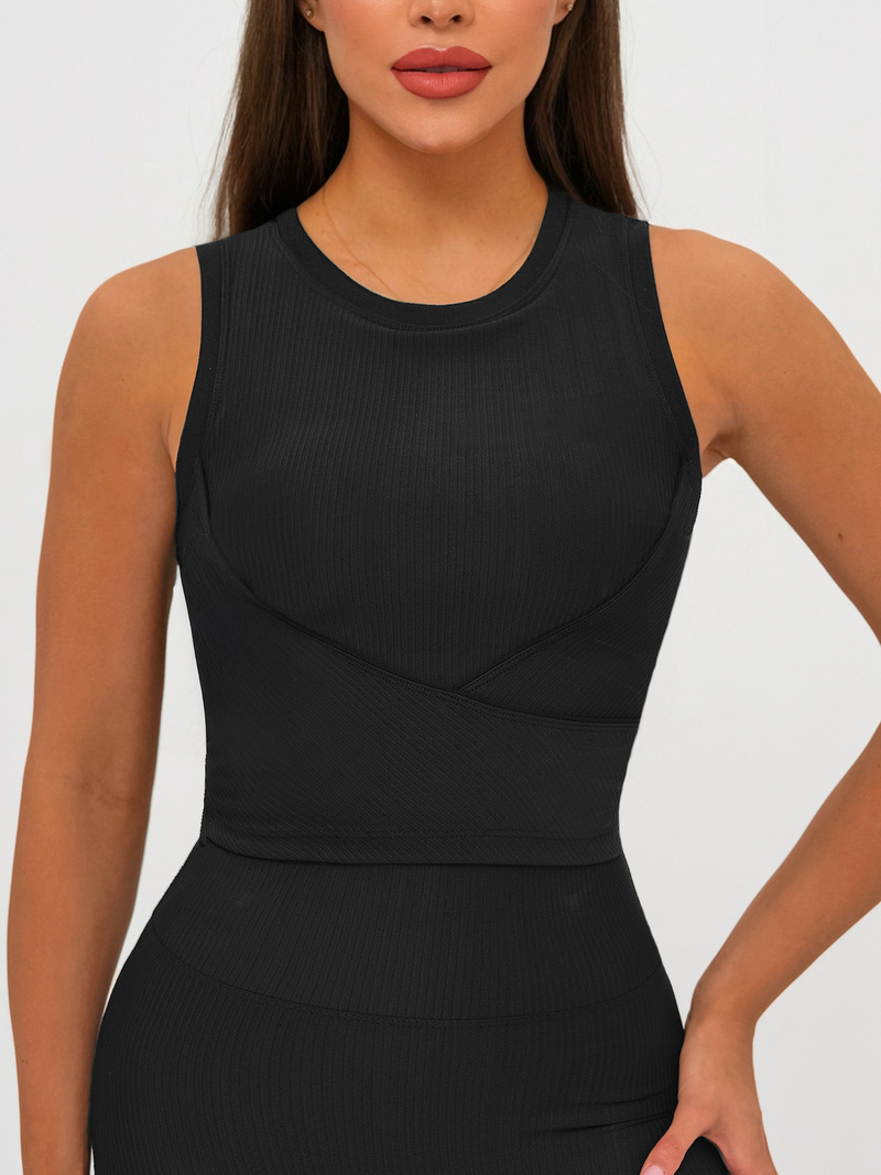 Biustonosz sportowy damski stanik treningowy czarny OZONEE JS/17K596/3